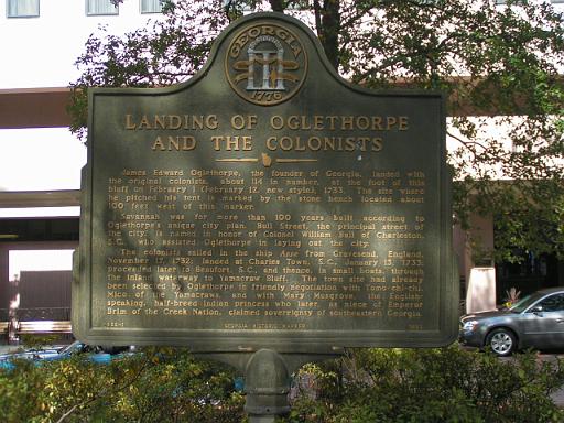 Landing of Oglethorpe and the Colonists GHM 025-1 2